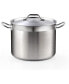 Фото #3 товара Stockpots Stainless Steel, 24 Quart Professional Grade Stock Pot with Lid, Silver