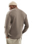 Selected Homme Manuel crew neck sweatshirt in brown