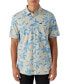 ფოტო #1 პროდუქტის Men's TRVLR Short Sleeve Printed Button-Front Performance Shirt