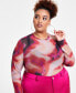 Trendy Plus Size Sheer Mesh Top