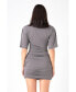 Women's Asymmetric Ruched Mini Dress