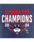 ფოტო #2 პროდუქტის Men's Heather Navy UConn Huskies 2024 NCAA Men's Basketball National Champions T-Shirt