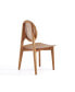Фото #4 товара Versailles 4-Piece Round Ash Wood and Natural Cane Dining Chair