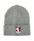 Фото #1 товара Men's Tanjiro Fox Mask Athletic Heather Skull Knitted Embroidered Cuffed Winter Beanie