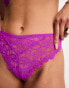 Фото #3 товара ASOS DESIGN Dylan lace cheeky brazilian brief in purple