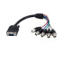 Фото #3 товара 1 ft Coax HD15 VGA to 5 BNC RGBHV Monitor Cable - M/F - 0.3 m - VGA (D-Sub) - 5 x BNC - Male - Female - Straight