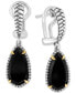 ფოტო #4 პროდუქტის EFFY® Onyx Drop Earrings in Sterling Silver