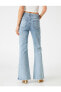 Dar Kesim Yüksek Bel Ispanyol Paça Kot Pantolon - Victoria Flare Fit Jean