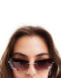 & Other Stories rimless rectangle sunglasses in black