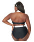 Фото #2 товара Plus Size High Waisted Belted Redondo Swim Bottoms