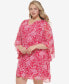 Фото #4 товара Plus Size 3/4-Sleeve Chiffon Dress