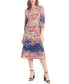 ფოტო #1 პროდუქტის Women's Bishop-Sleeve Shirred Midi Dress