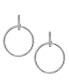 ფოტო #1 პროდუქტის Cubic Zirconia Accent Front Circle Earrings in 18k Gold Plated Sterling Silver or Sterling Silver