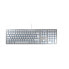 Фото #1 товара Cherry KC 6000 Slim - Full-size (100%) - Wired - USB - AZERTY - Silver - White