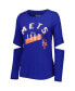 Фото #3 товара Women's Royal New York Mets Formation Long Sleeve T-shirt