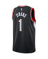 Фото #3 товара Men's and Women's Anfernee Simons Black Portland Trail Blazers Swingman Jersey - Association Edition