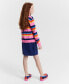 Фото #3 товара Girls Preppy Striped Cardigan, Created for Macy's