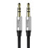Yiven M30 przewód kabel audio stereo AUX 3.5 mm męski mini jack 1m srebrno-czarny