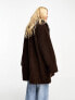 Фото #4 товара Monki borg teddy jacket in brown