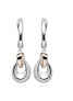 Matching bicolor earrings with zircons SVLE0630SH8BK00