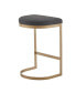 Maison 25"H Modern Backless Metal Counter Stool with Cushioned Seat, Fully Assembled