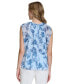 ფოტო #2 პროდუქტის Women's Printed Ruffled Sleeve Top