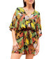 Фото #1 товара Women's Tropical Leaf Surplice Wide Leg Romper