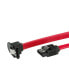 Фото #4 товара ROLINE Internal SATA 6.0 Gbit/s Cable - angled - with Latch 0.5 m - 0.5 m - SATA III - SATA 7-pin - SATA 7-pin - Male/Male - Black - Red