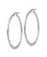 ფოტო #3 პროდუქტის Stainless Steel Polished Diameter Hoop Earrings