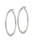 Stainless Steel Polished Diameter Hoop Earrings