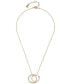 Фото #2 товара Lucky Brand two-Tone Jet Pavé Continuous Snake Pendant Necklace, 17-3/4" + 2" extender