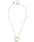 ფოტო #2 პროდუქტის Two-Tone Jet Pavé Continuous Snake Pendant Necklace, 17-3/4" + 2" extender