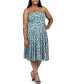 ფოტო #1 პროდუქტის Plus Size Strapless Tube Top Knee Length Dress