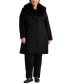 Фото #1 товара Women's Plus Size Faux-Fur-Trim Walker Coat