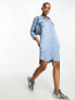 Фото #2 товара Vero Moda denim mini dress in light blue