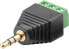 Goobay Terminal Block 3-pin > 3.5 mm male (3-pin - stereo) - 3.5 mm - 3-pin - Black