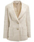 Фото #5 товара Women's Tosca Tweed Two-Button Blazer