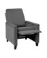 Renza Transitional Pushback Recliner With Pillow Style Back And Accent Nail Trim - Manual Recliner