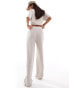 Фото #2 товара Vero Moda knitted wide leg trouser co-ord in oatmeal