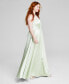 ფოტო #4 პროდუქტის Trendy Plus Size Lace-Up-Back Satin Ball Gown