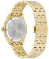 ფოტო #3 პროდუქტის Women's Swiss Greca Time Gold Ion Plated Bracelet Watch 35mm