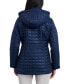 Women's Petite Hooded Quilted Water-Resistant Coat