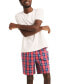 ფოტო #3 პროდუქტის Men's Poplin Sleep Shorts