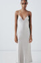 Фото #2 товара Атласное платье-комбинация с открытой спиной ZARA