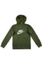 Фото #2 товара Толстовка спортивная Nike Çocuk Sweatshirt Beden 158-170 Длинный рукав Хаки Серый