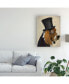 Fab Funky Basset Hound, Formal Hound and Hat Canvas Art - 15.5" x 21"