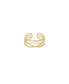 ფოტო #1 პროდუქტის Open Lines Gold Plated Ring