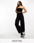 Фото #2 товара ASOS DESIGN Tall wide leg jersey suit trouser in black