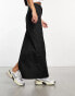 Фото #4 товара Weekday Rose wax coated maxi skirt with split in black