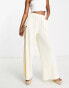 ASOS DESIGN co-ord wide leg trouser in stone Серый, 38 - фото #3